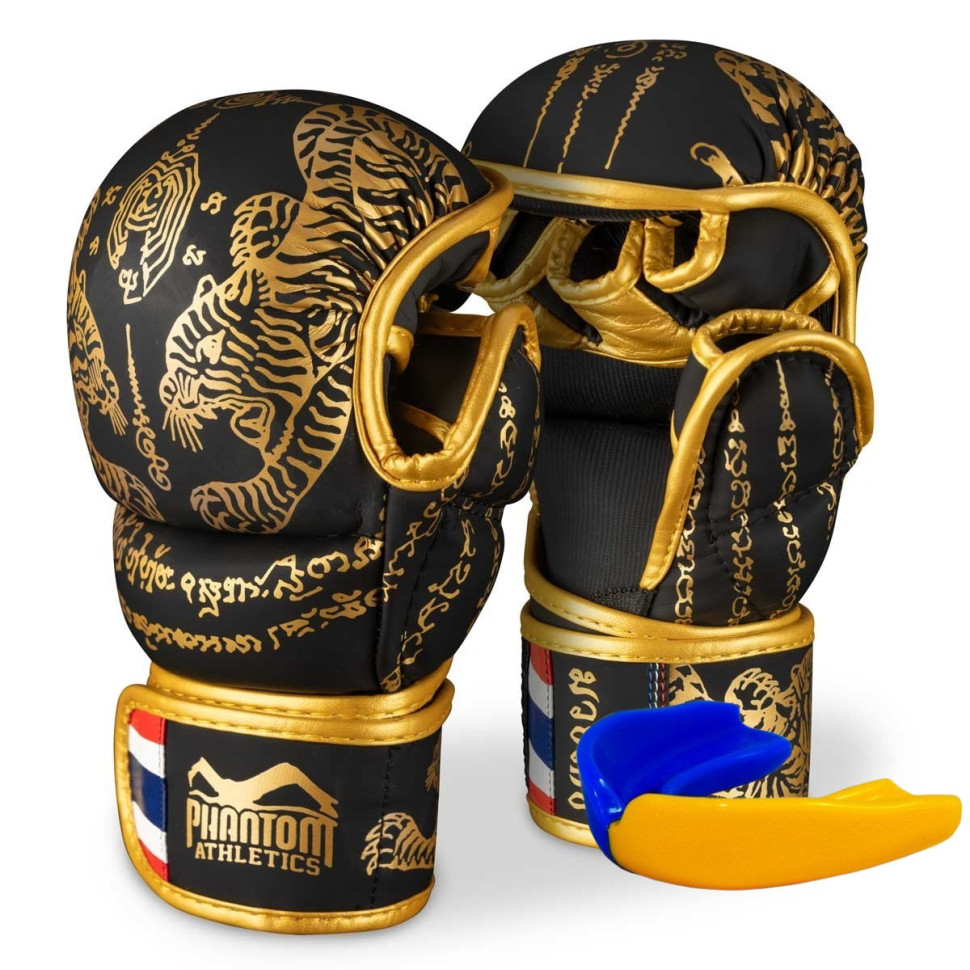 Рукавиці для ММА Muay Thai Phantom PHMMAG2939-SM Black Gold, S/M (капа в подарунок)