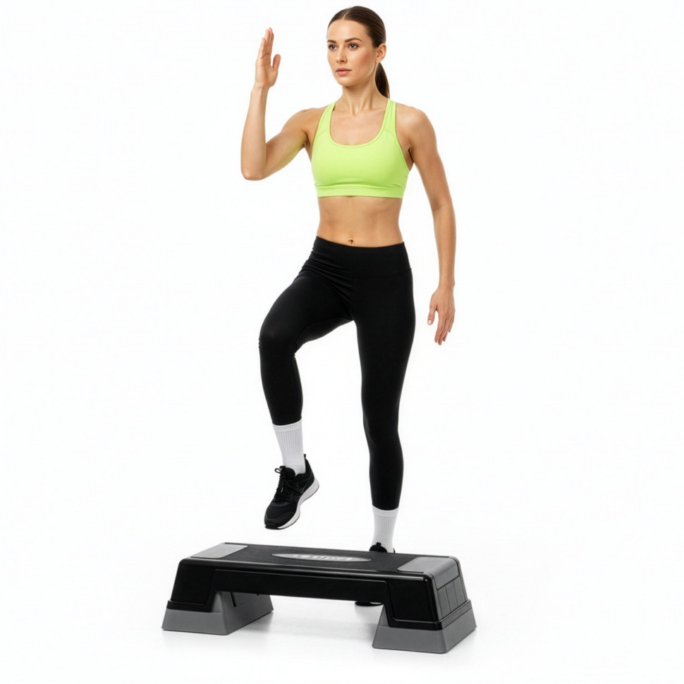 Степ-платформа 2-ступінчаста Actiget ACT0120 Black/Grey 73х28,5х12-17,5 см