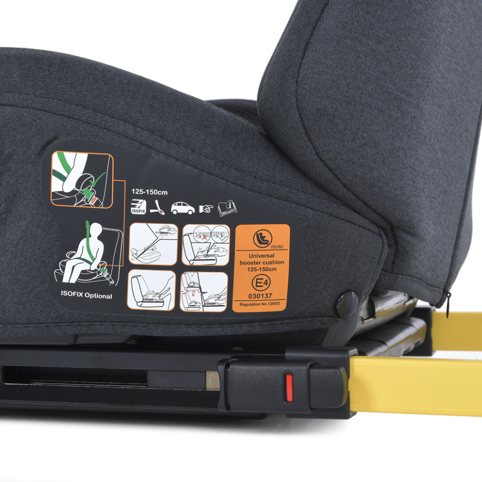 Автокресло-бустер EL CAMINO ME 1112 i-GO Anthracite с креплением Isofix