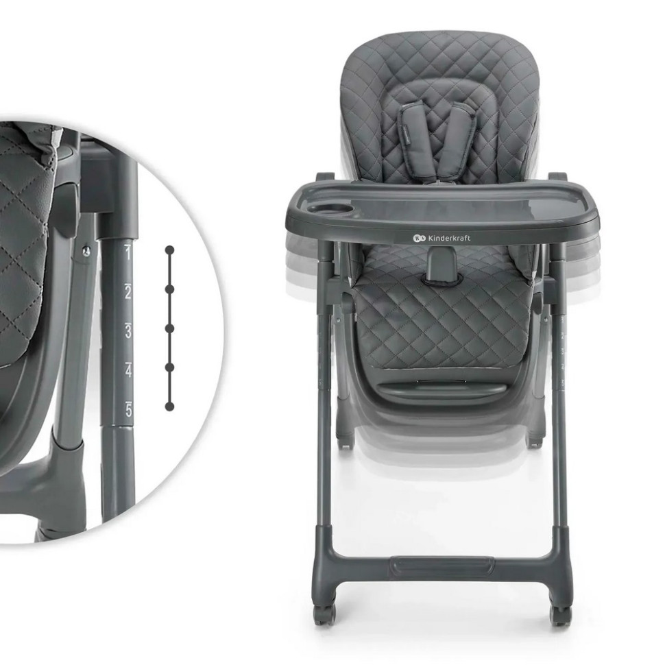 Стульчик для кормления 3 в 1 Tulo Kinderkraft KHTULO00GRY0000 Grey