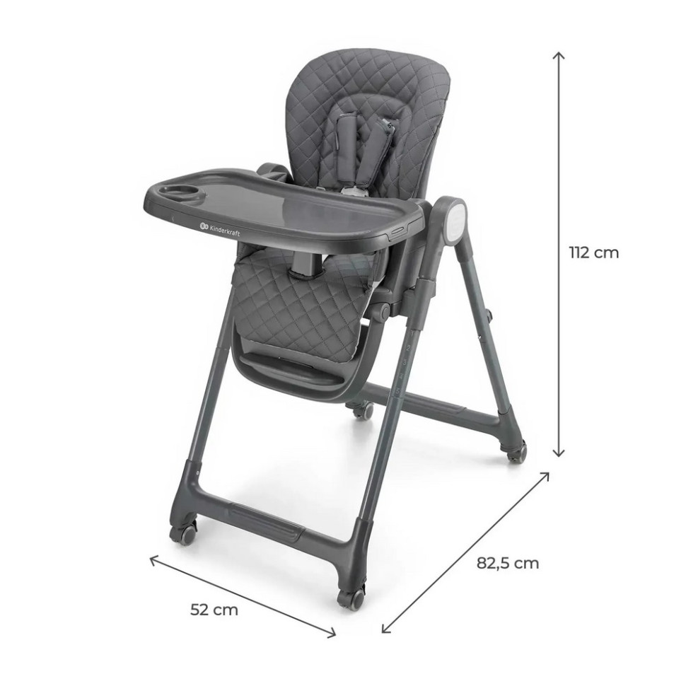 Стульчик для кормления 3 в 1 Tulo Kinderkraft KHTULO00GRY0000 Grey