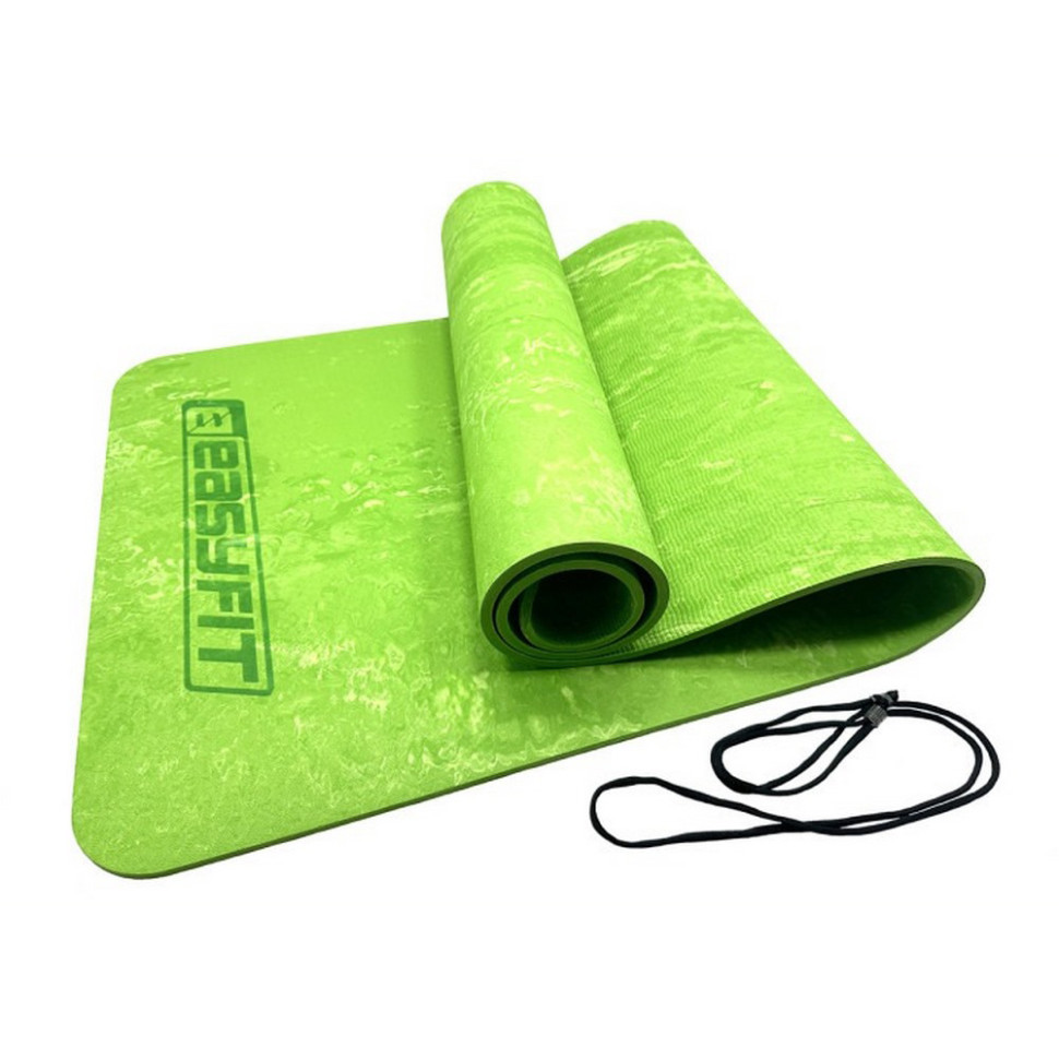 Коврик для йоги и фитнеса PER Premium Mat EasyFit EF-1930-1-GN 8 мм, cалатовый