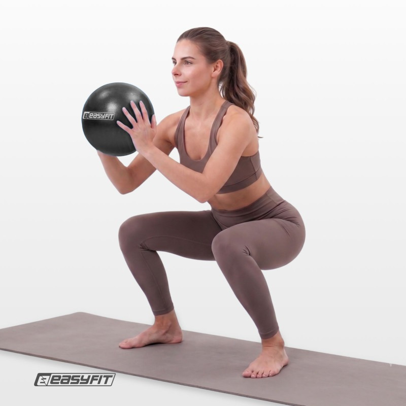 Мяч для пилатеса EasyFit EF-1220-bk 20 см, черный, до 130 кг