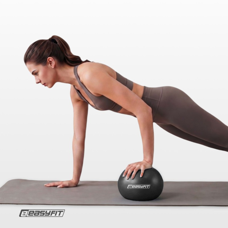 Мяч для пилатеса EasyFit EF-1220-bk 20 см, черный, до 130 кг