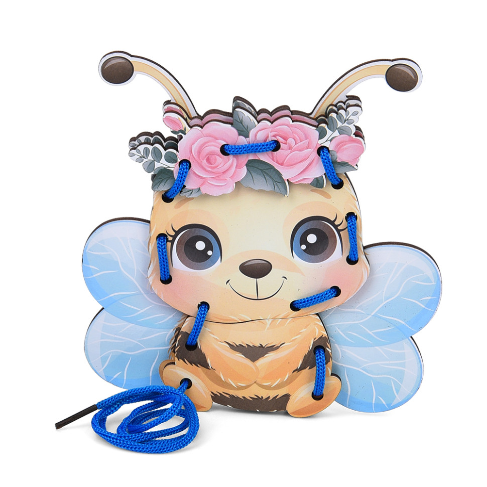 Дерев'яна іграшка-шнурівка 