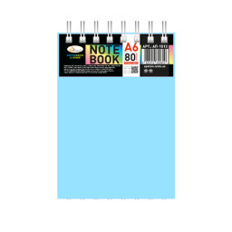 Блокнот А6 Апельсин В-БП6-80(Light-Blue) 80 листов, пружина сверху
