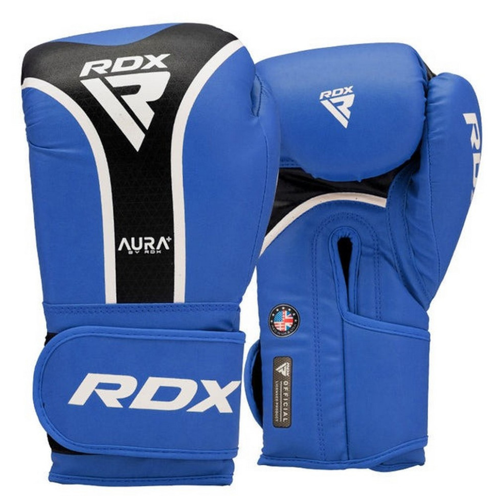 Боксерські рукавиці AURA PLUS T-17 RDX Inc Limited BGR-T17UB-16OZ+ Blue/Black 16 унцій (капа в комплекті)
