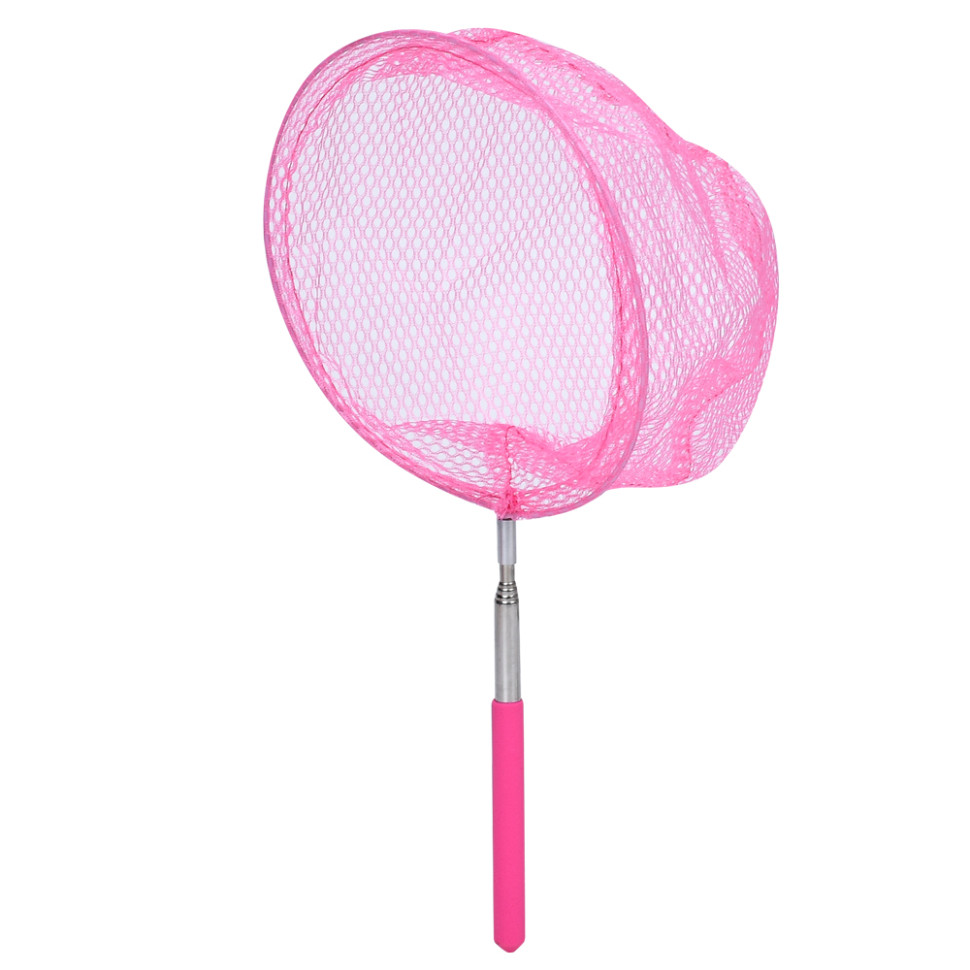 Сачок для бабочек Bambi MS 4387(Pink) телескопическая ручка 35см/83см, диаметр 19 см