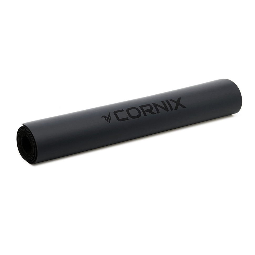 Килимок спортивний для йоги та фітнесу Cornix XR-0317 Black 183 x 68 x 0.4 см