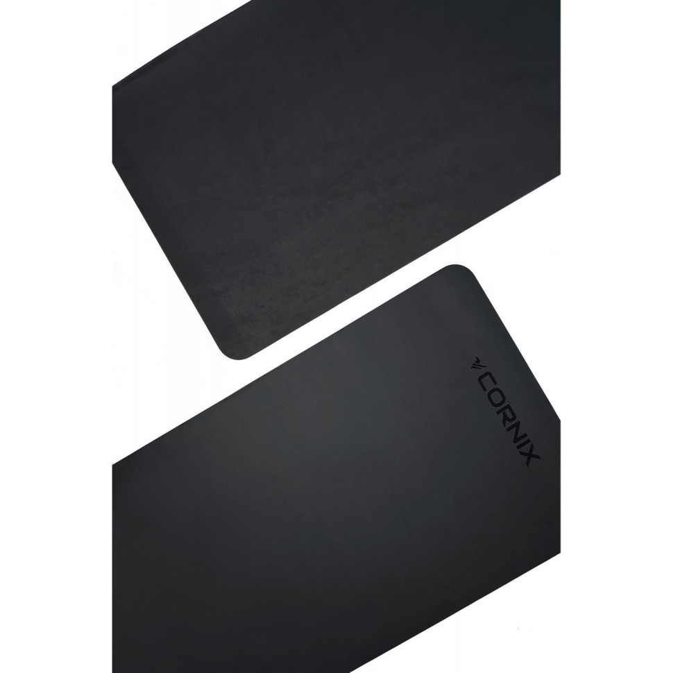 Килимок спортивний для йоги та фітнесу Cornix XR-0317 Black 183 x 68 x 0.4 см