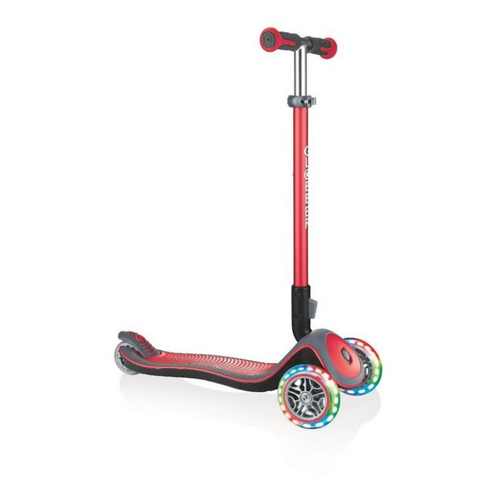 Дитячий триколісний самокат ELITE DELUXE GLOBBER 444-402 червоний, колеса з підсвічуванням