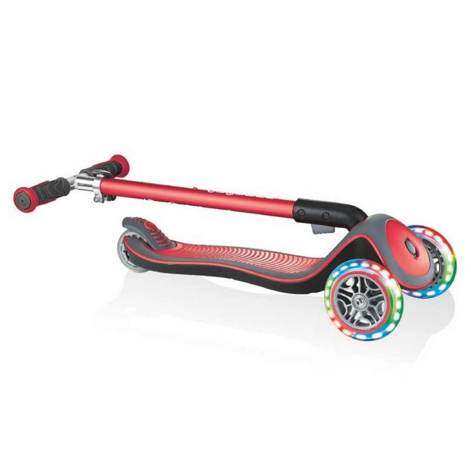 Дитячий триколісний самокат ELITE DELUXE GLOBBER 444-402 червоний, колеса з підсвічуванням