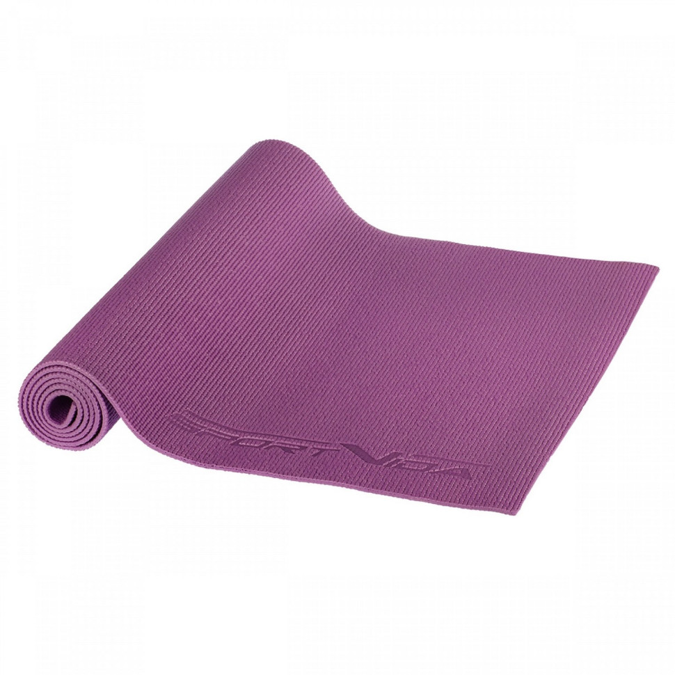 Килимок для йоги та фітнесу SportVida SV-HK0052 PVC 6 мм, Violet
