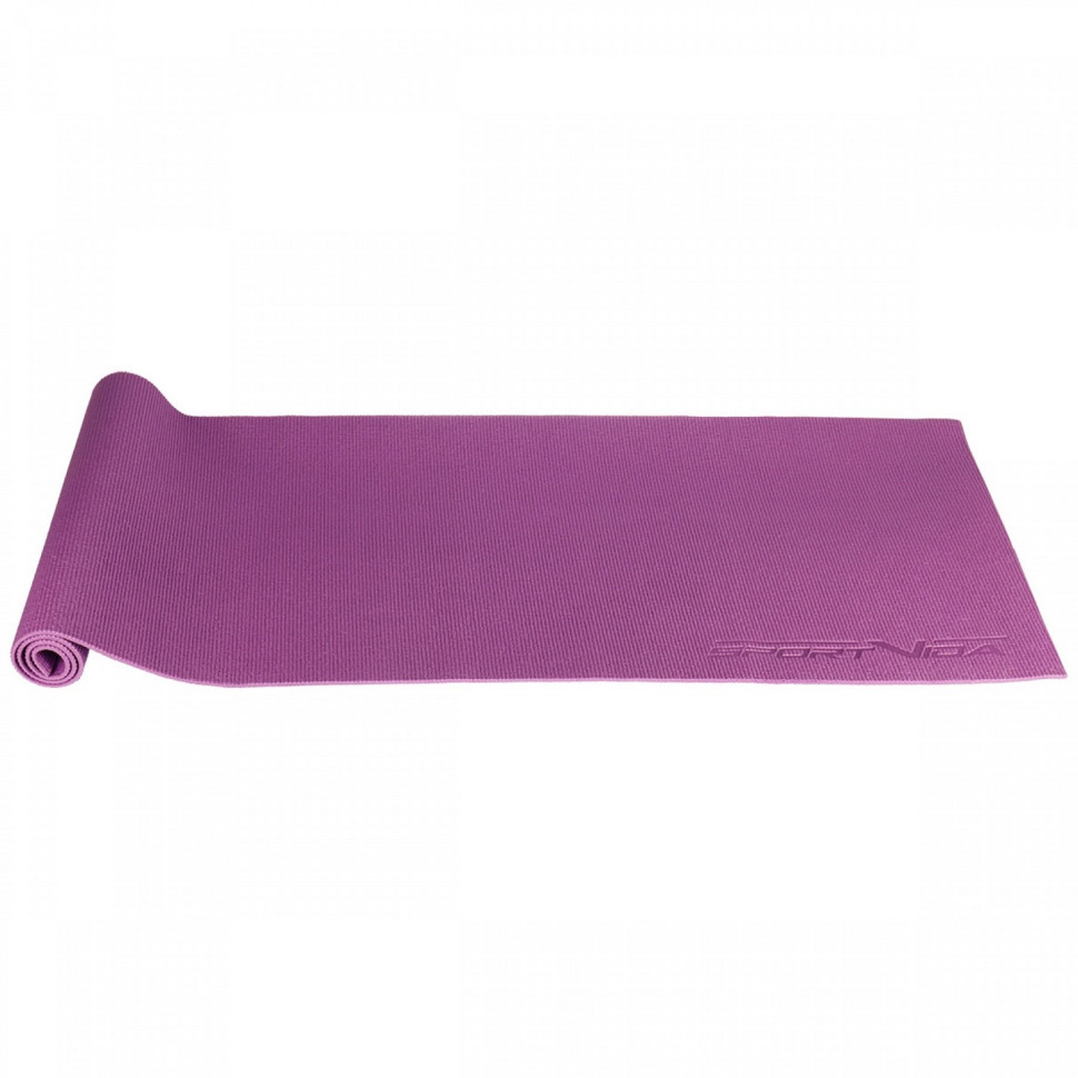 Килимок для йоги та фітнесу SportVida SV-HK0052 PVC 6 мм, Violet