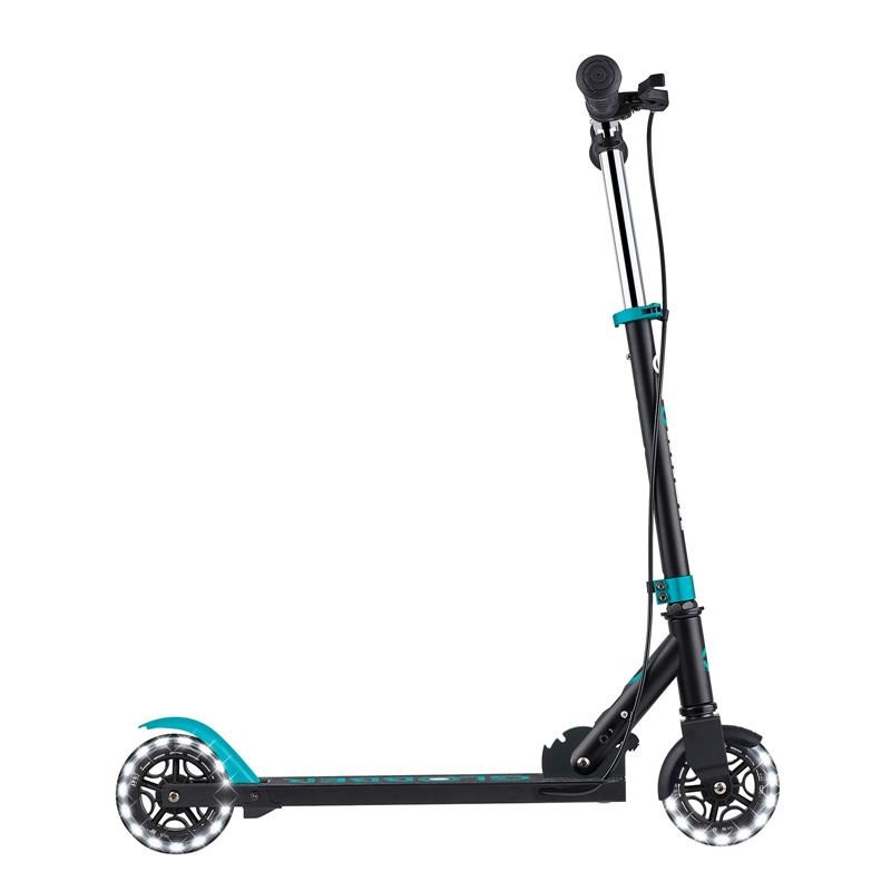 Самокат двоколісний FLOW ELEMENT JUNIOR LIGHTS GLOBBER 729-105 чорно-бірюзовий