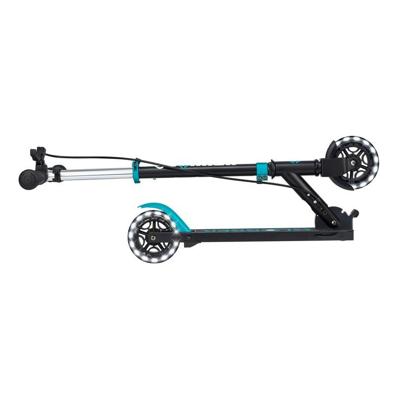 Самокат двоколісний FLOW ELEMENT JUNIOR LIGHTS GLOBBER 729-105 чорно-бірюзовий