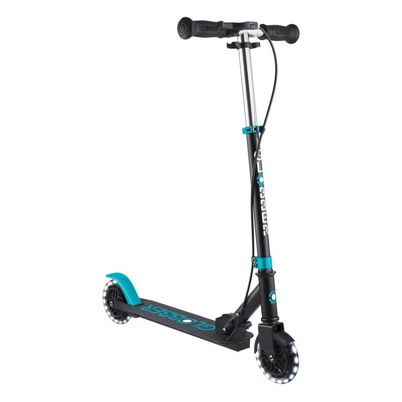 Самокат двоколісний FLOW ELEMENT JUNIOR LIGHTS GLOBBER 729-105 чорно-бірюзовий