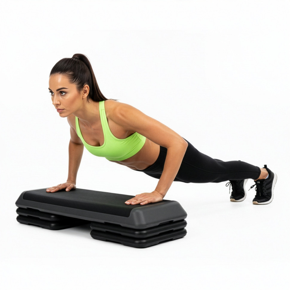 Степ-платформа 3-ступінчаста Pro Actiget ACT0121 Black/Grey 108х28,5х10-19,5 см