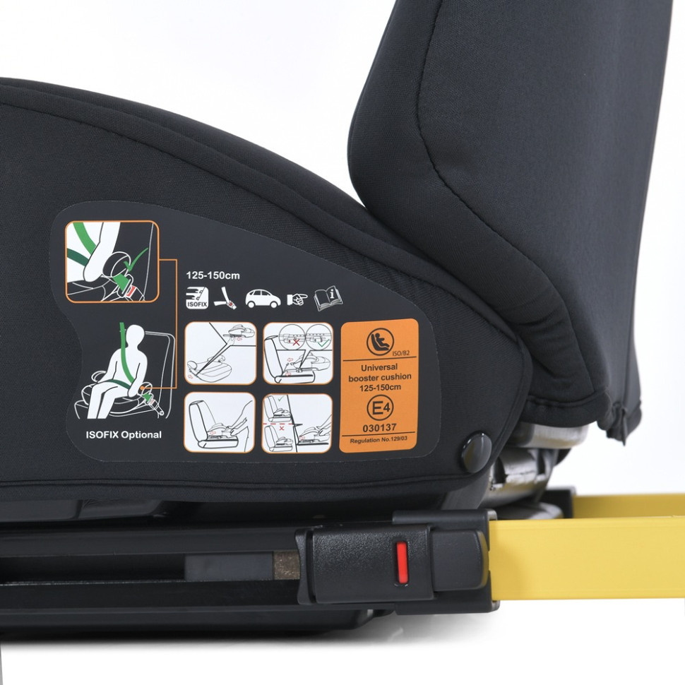 Автокрісло-бустер EL CAMINO ME 1112 i-GO Black із кріпленням Isofix