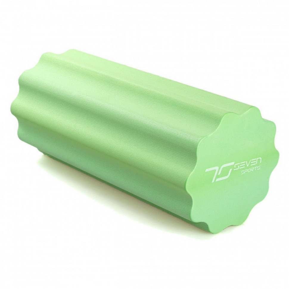 Масажний ролик YOGA Roller 7SPORTS RO3-45 GREEN, профільований, EVA 45*15см
