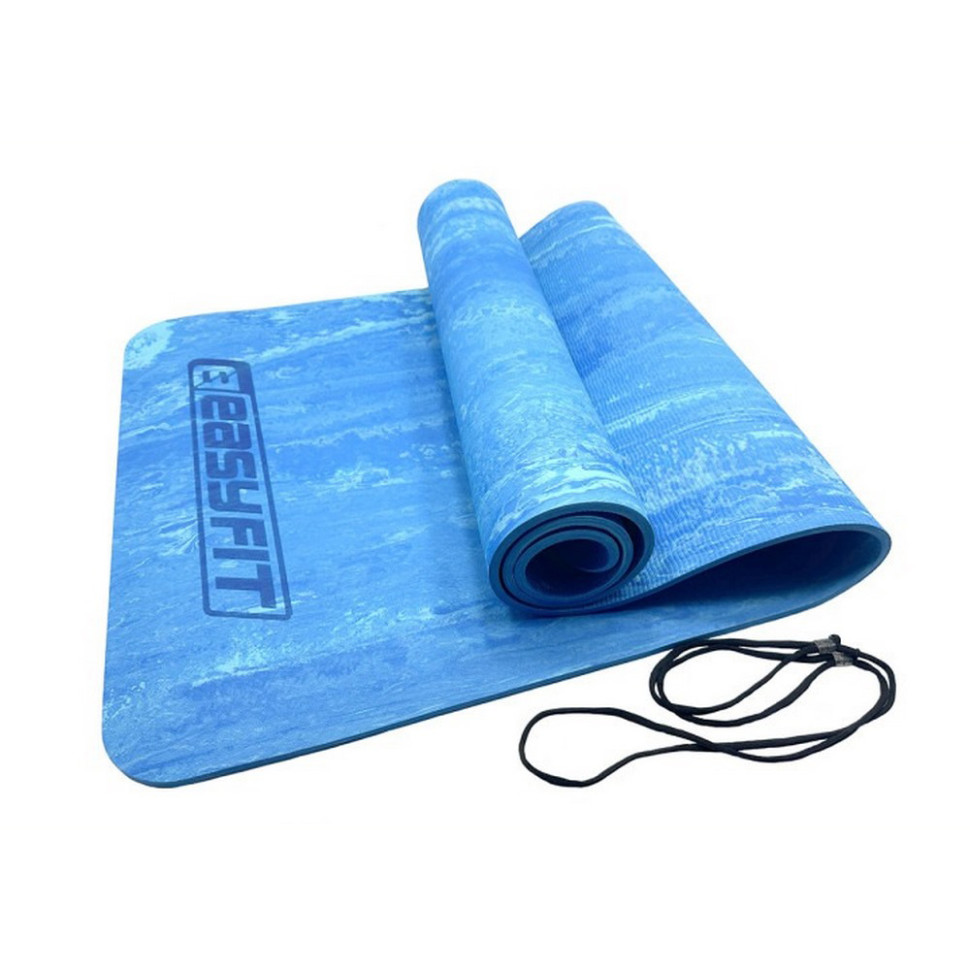 Коврик для йоги и фитнеса PER Premium Mat EasyFit EF-1930-1-BL 8 мм, cиний