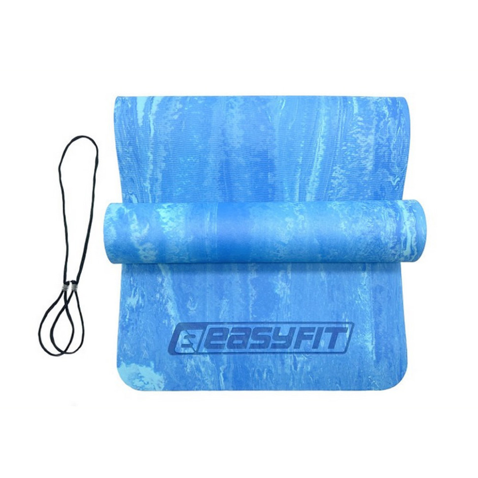Коврик для йоги и фитнеса PER Premium Mat EasyFit EF-1930-1-BL 8 мм, cиний