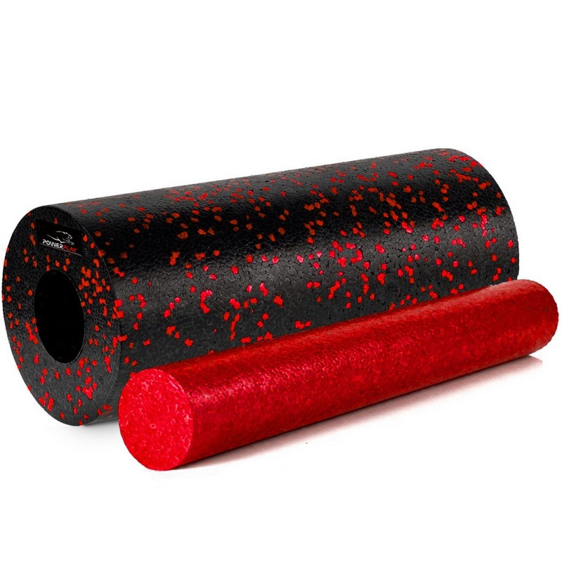 Масажний ролик (ролер) гладкий PP-4348 2 in 1 EPP Foam Roller PowerPlay PP_4348_Red_(33*14)