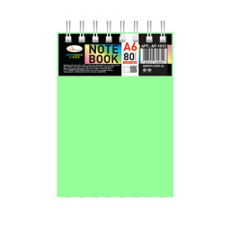 Блокнот А6 Апельсин В-БП6-80(Light-Green) 80 листов, пружина сверху