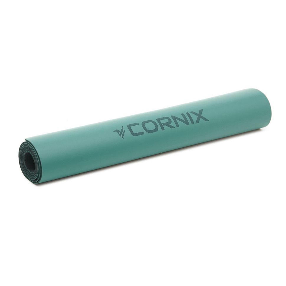 Килимок спортивний для йоги та фітнесу Cornix XR-0318 Turquoise 183 x 68 x 0.4 см