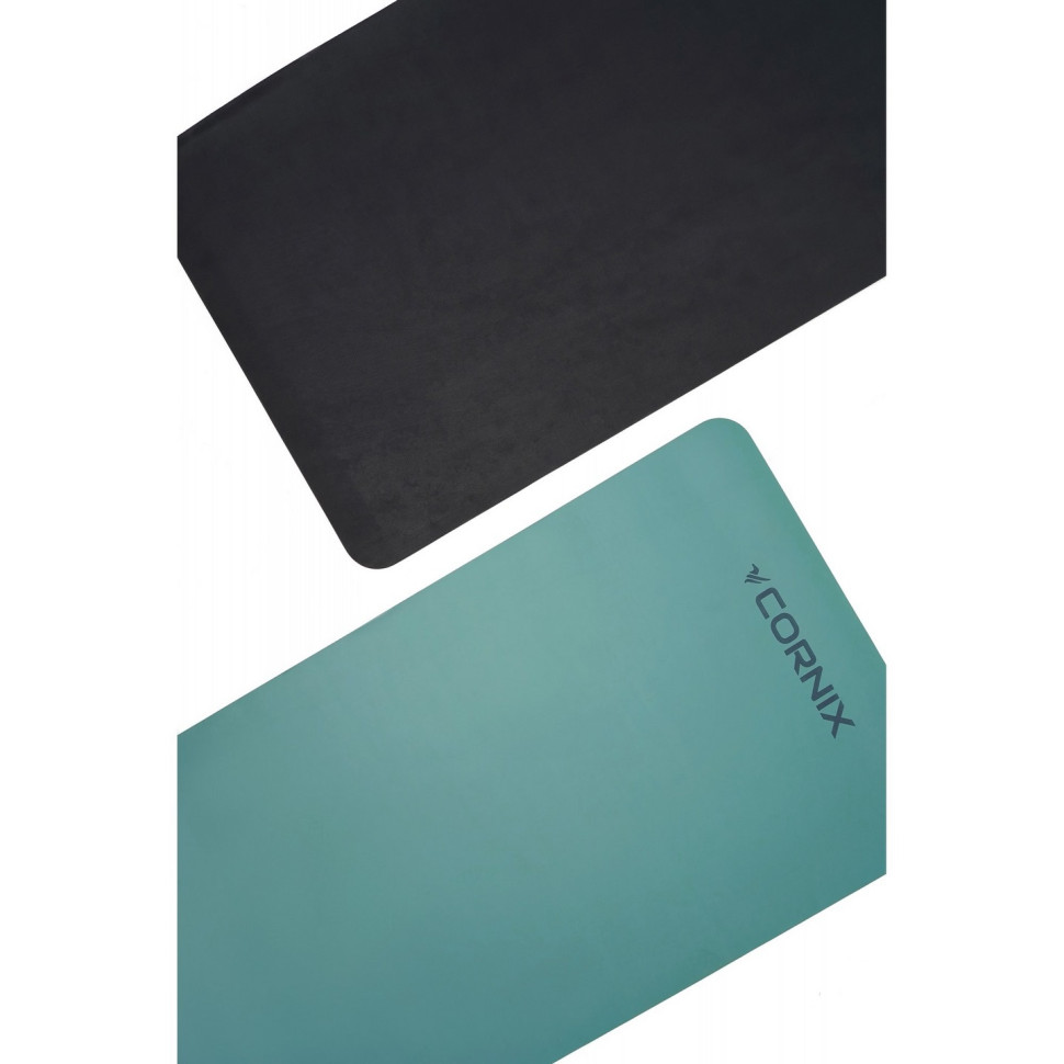 Килимок спортивний для йоги та фітнесу Cornix XR-0318 Turquoise 183 x 68 x 0.4 см