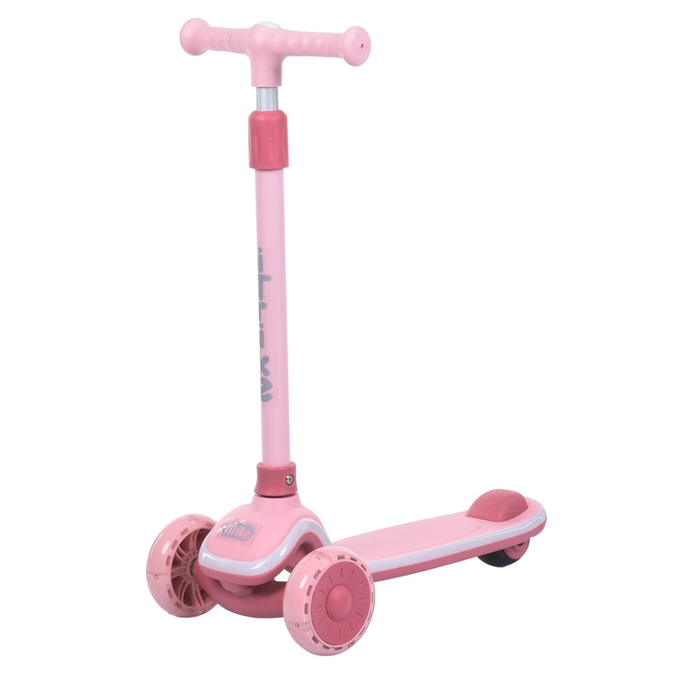 Дитячий самокат 3-х колісний Turbo Trike 5566A-pink, до 25 кг
