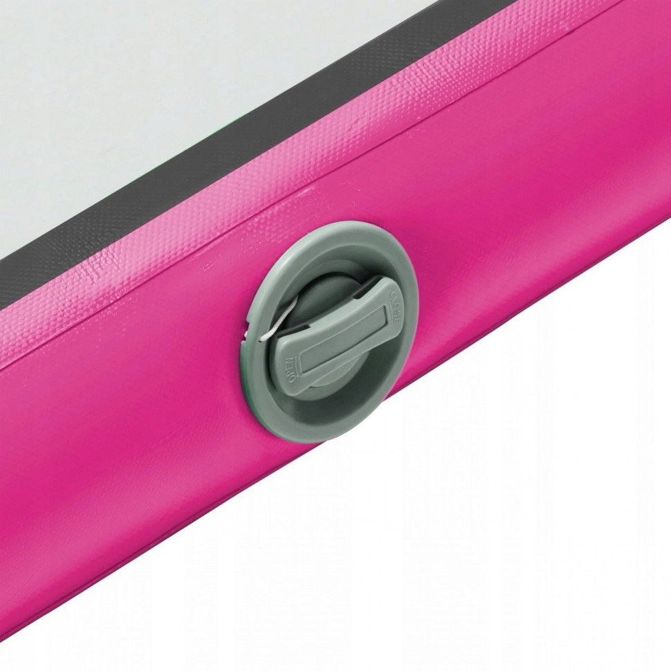 Мат надувний гімнастичний Air Track Mat 4FIZJO P-5907739311788, 400 x 100 x 15 см, White/Pink