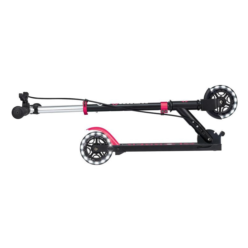 Самокат двухколесный FLOW ELEMENT JUNIOR LIGHTS GLOBBER 729-110 черно-розовый