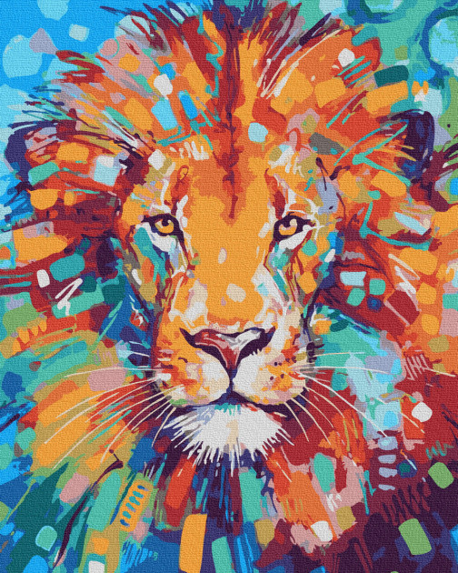 Картина за номерами. Rainbow Art "Барвистий лев" GX36019-RA по цене 240 грн.