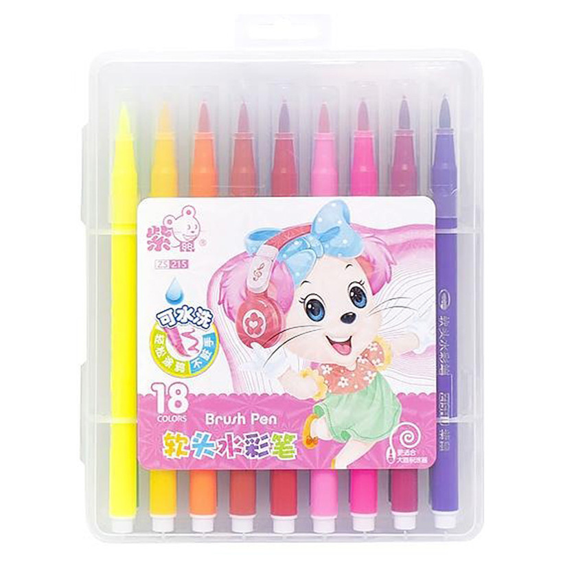 Дитячий набір фломастерів Bambi 215-18(Pink) 18 кольорів