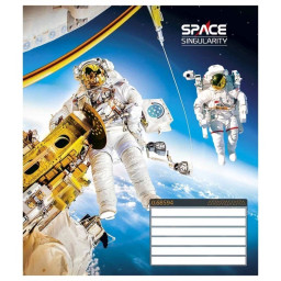 Тетрадь ученическая "Space singularity" Школярик 012-3384L-5 в линию, 12 листов