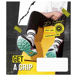 Зошит загальний "Get a grip" Школярик 048-3304L-1 у лінію, 48 аркушів