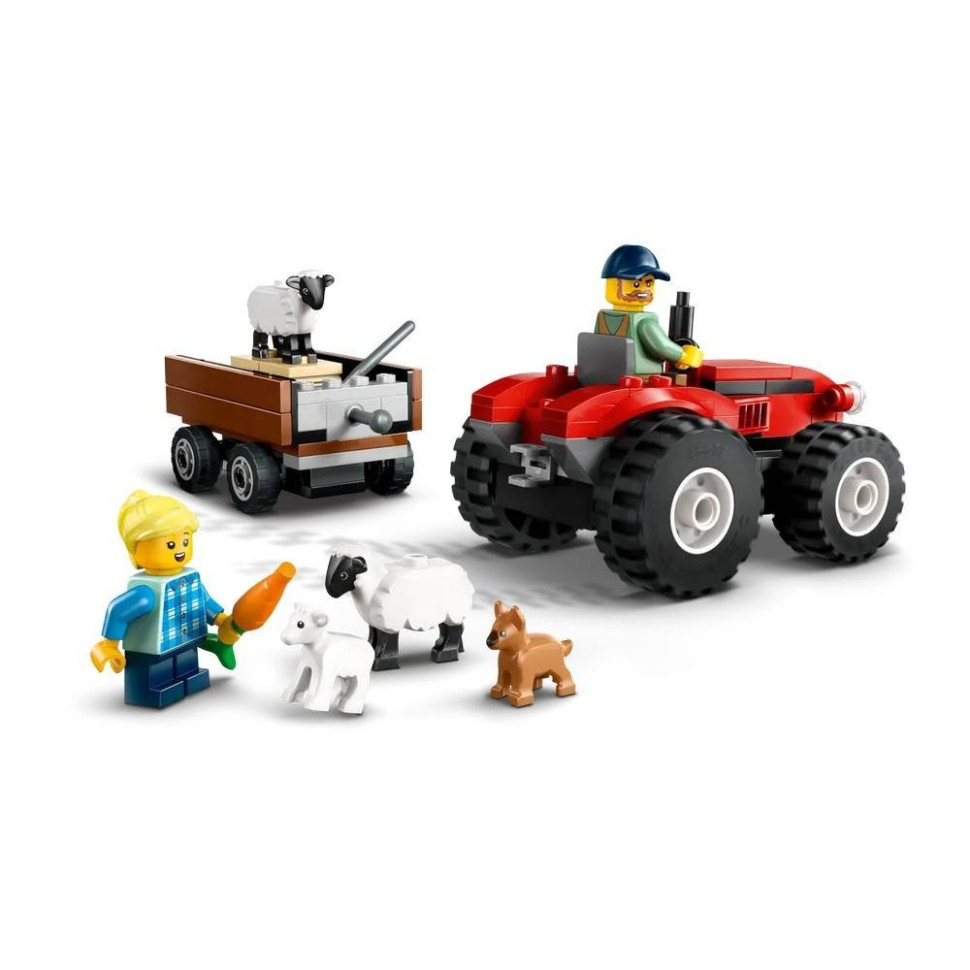 Конструктор Червоний фермерський трактор із причепом LEGO 60461L 116 деталей