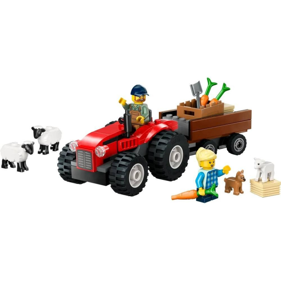 Конструктор Червоний фермерський трактор із причепом LEGO 60461L 116 деталей