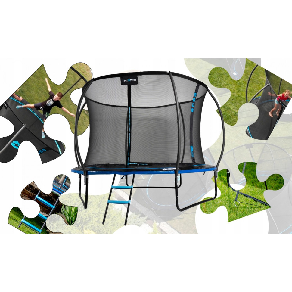 Батут із внутрішньою сіткою Thunder INSIDE-ULTRA-6FT-BLUE Black/Blue 185 см