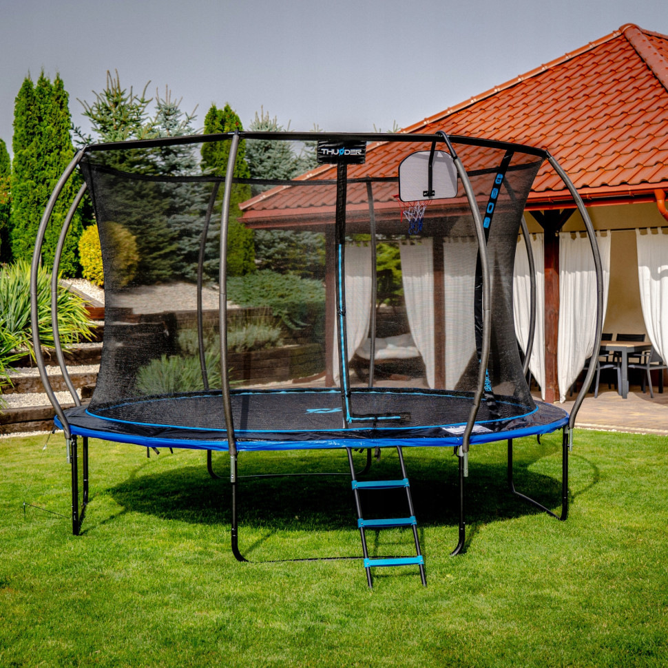 Батут із внутрішньою сіткою Thunder INSIDE-ULTRA-6FT-BLUE Black/Blue 185 см