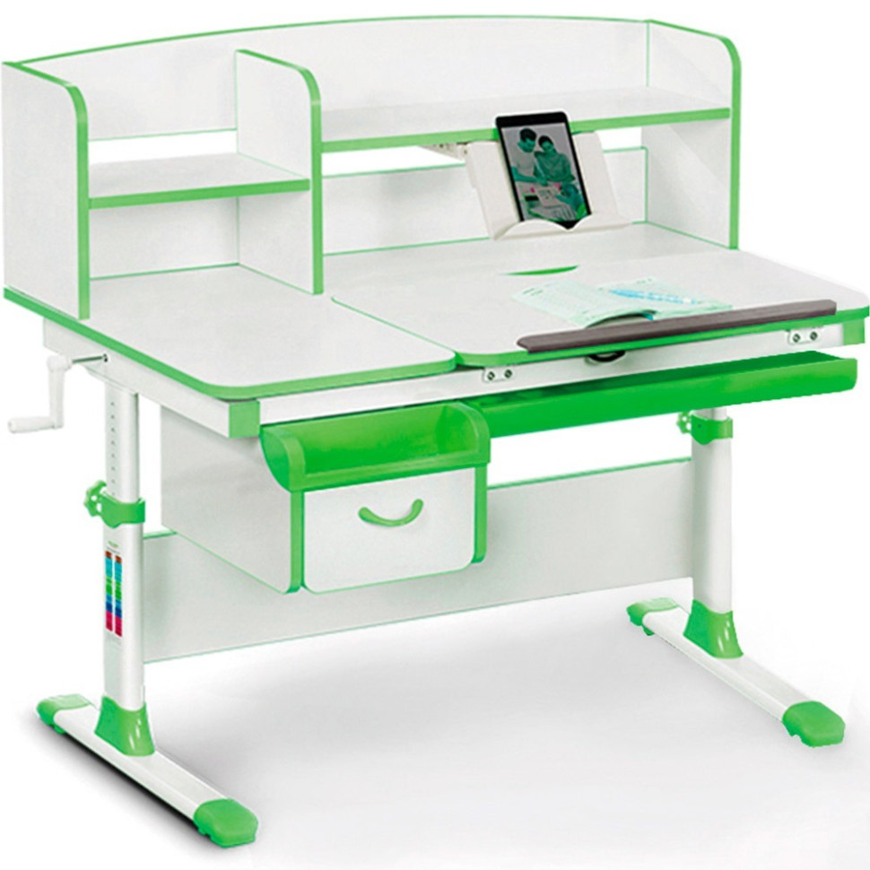 Детская парта Evo-kids Evo-50 Z, стол, ящик, зеленый