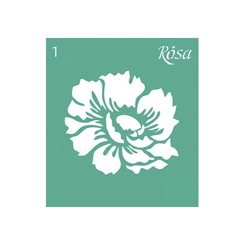 Багаторазовий трафарет Rosa 3625101 самоклеючий, №01, 9х10 см, серія 