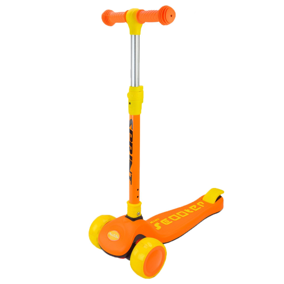 Самокат детский 3-х колесный Mini Scooter Bambi SC2420(Orange) светящиеся колеса, оранжевый