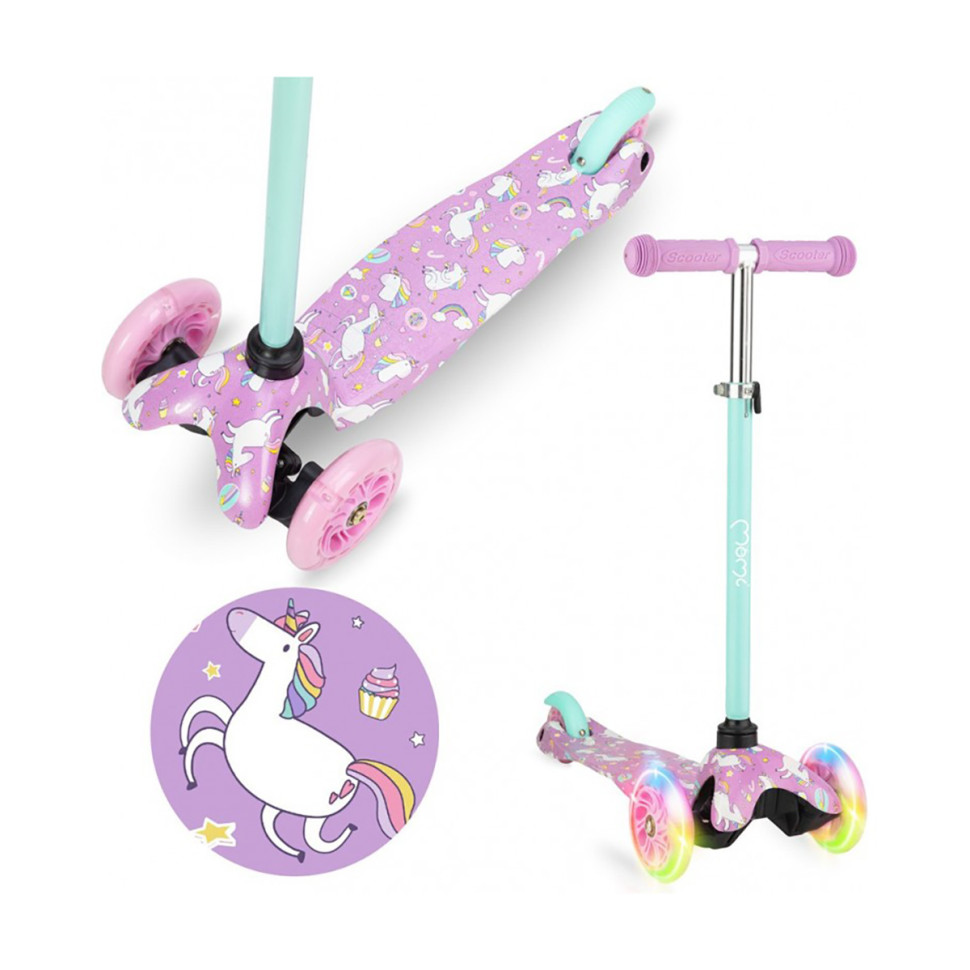 Самокат триколісний WEENDY MoMi HULA00006 purple unicorns