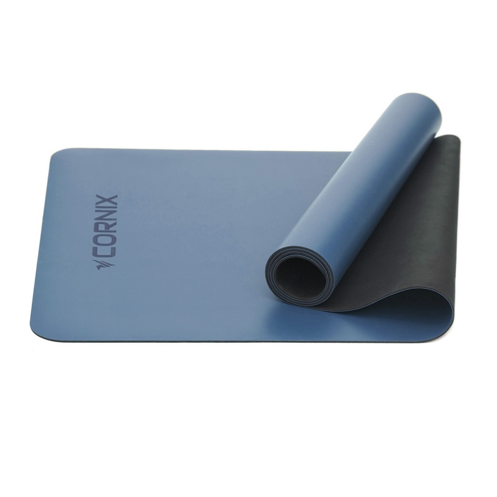 Коврик спортивный для йоги и фитнеса Cornix XR-0319 Blue 183 x 68 x 0.4 см