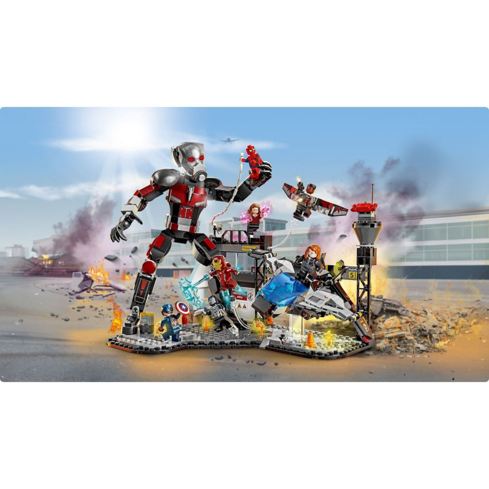 Конструктор LEGO Super Heroes Перший месник: Протистояння Пригодницька битва 76314, 736 деталей