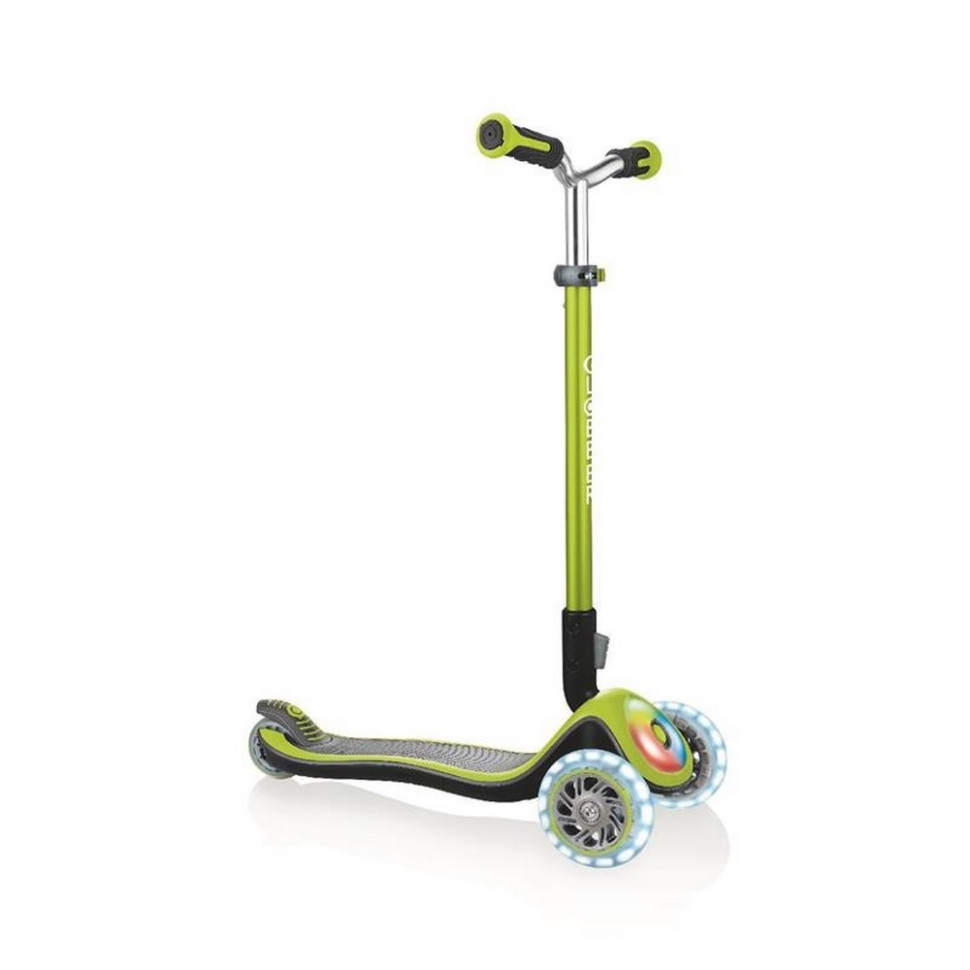 Детский трехколесный самокат ELITE PRIME GLOBBER 444-806 зеленый, колеса с подсветкой