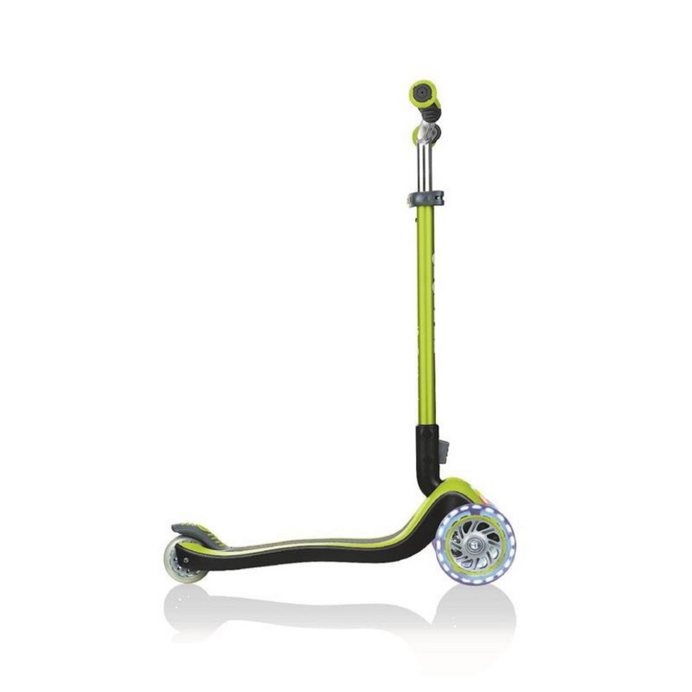 Детский трехколесный самокат ELITE PRIME GLOBBER 444-806 зеленый, колеса с подсветкой