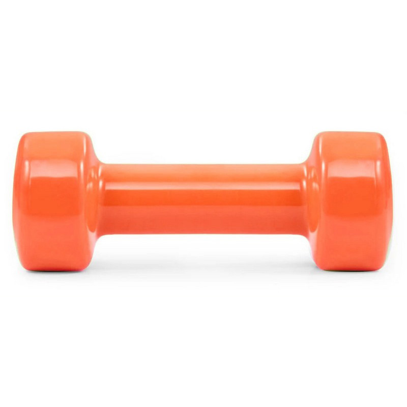 Гантель виниловая PowerPlay PP_4103_1kg, Оранжевая 1 кг
